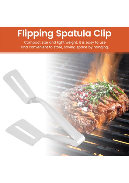 Paslanmaz Çelik Çift Taraflı Kürek Klipsi, Paslanmaz Çelik Spatula Mutfak Maşası, Izgara Kelepçesi, Döndürülebilir Spatula Klipsi (Yurt Dışından) fırsatları