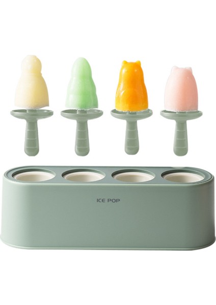 Ev Yapımı Dondurma Kalıp Seti, 4 Parçalı Ev Yapımı Silikon Dondurma Yapma Seti, Yeniden Kullanılabilir Mutfak Kendin Yap Kalıpları, Gri-Beyaz (Yurt Dışından) fiyatları