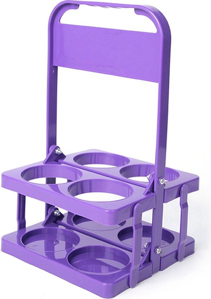 Delikli Katlanabilir Plastik Içecek Taşıyıcısı, Saplı Yeniden Kullanılabilir Içecek Tutucu, Taşınabilir Içecek Tutucu, Koyu Mor (Yurt Dışından)