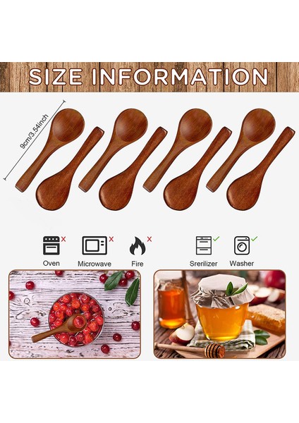 15 Adet Küçük Ahşap Kaşık Kısa Saplı Kahve Kaşıkları Mutfak Yemek Servis Kaşıkları Dondurma, Şeker, Bal Vb. Için (Yurt Dışından) fiyatları