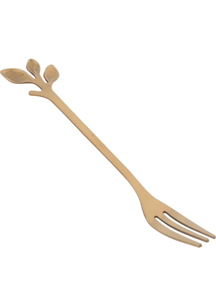 Tatlı Kaşığı Çatal Seti, 20 Parça 4,7 Inç Pasta Çatalı, Kahve Kaşığı, Yaratıcı Altın Yaprak Meyve Çatalı, (10 Kaşık + 10 Çatal) (Yurt Dışından)