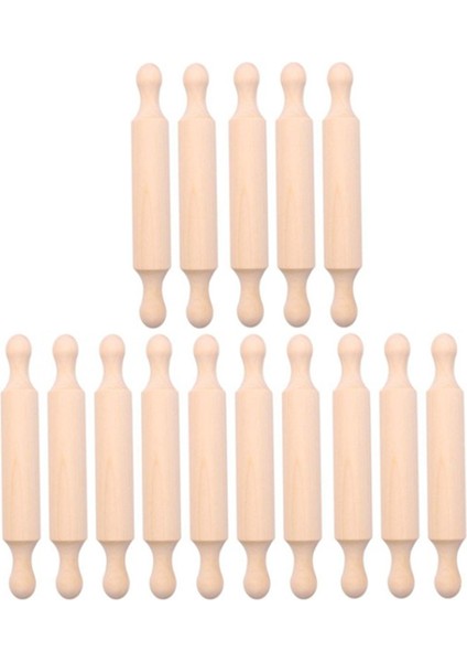 Inç Ahşap Mini Oklava Uzun Mutfak Pişirme Küçük Hamur Oklava Çocuklar Için Fondan Pasta Pizza El Sanatları 15 Adet (Yurt Dışından)