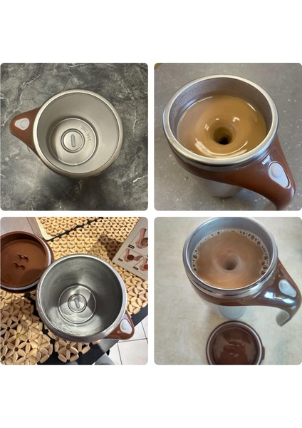 Adet Tembel Kahve Karıştırma Kabı Otomatik Karıştırma Kabı Manyetik Döner Elektrikli Süt Kabı Mark Kupası 304 Paslanmaz Çelik (Yurt Dışından) fiyatları