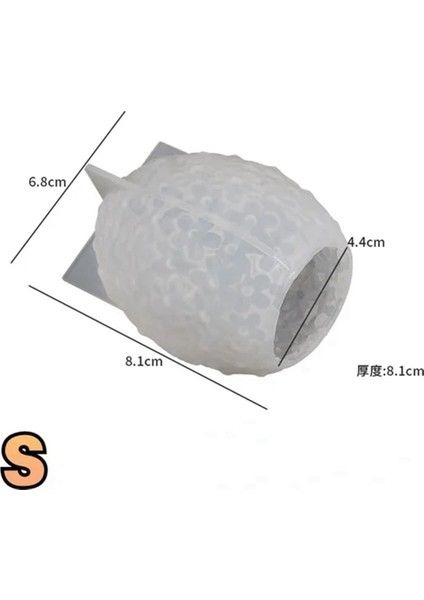 Oyma Çiçek Yumurta Silikon Mum Kalıbı Catharanthus Top Sabun Reçine Alçı Kalıbı Çikolatalı Kek (Yurt Dışından) fiyatları