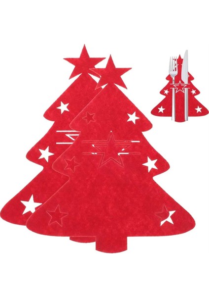 100 Adet Düzenleyici Masa Dekoru Bıçak ve Çatal Tutucu Çatal Bıçak Çantası Christmaselk Noel Ağacı Cep A (Yurt Dışından) fiyatları