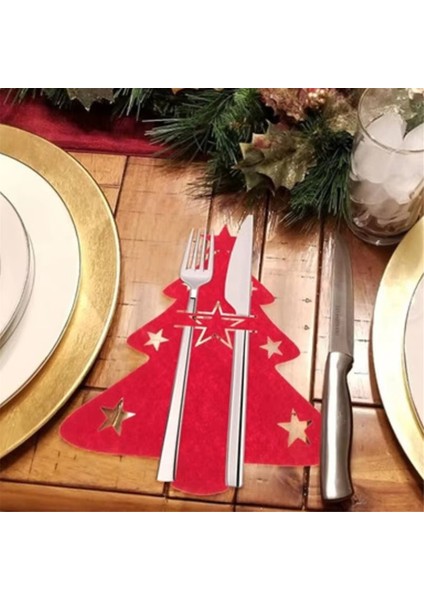 100 Adet Düzenleyici Masa Dekoru Bıçak ve Çatal Tutucu Çatal Bıçak Çantası Christmaselk Noel Ağacı Cep A (Yurt Dışından) indirimleri