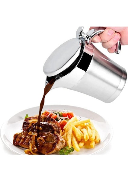 Paslanmaz Çelik Çift Katmanlı Posa Suyu Dağıtıcısı Biftek Suyu Tenceresi Baharat Kavanozu Mutfak Malzemeleri Sos Tenceresi (Yurt Dışından) modelleri