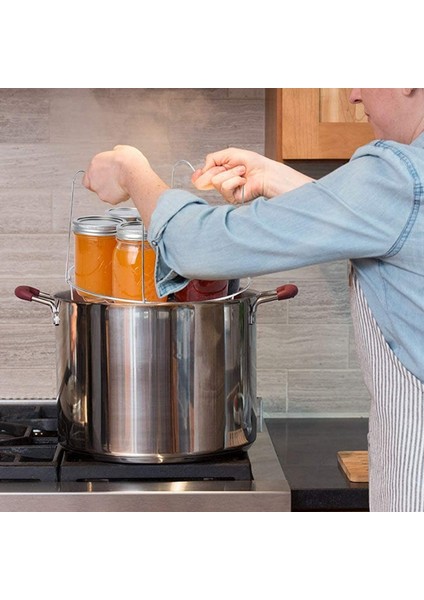 Konserve Rafı, Konserve Kavanozu Rafı, Su Banyosu Konserveleme Veya Basınçlı Konserveleme Için Buharlı Raf, Her Türlü Kavanoz Için Uygundur - Siyah + Gümüş (Yurt Dışından) fiyatları