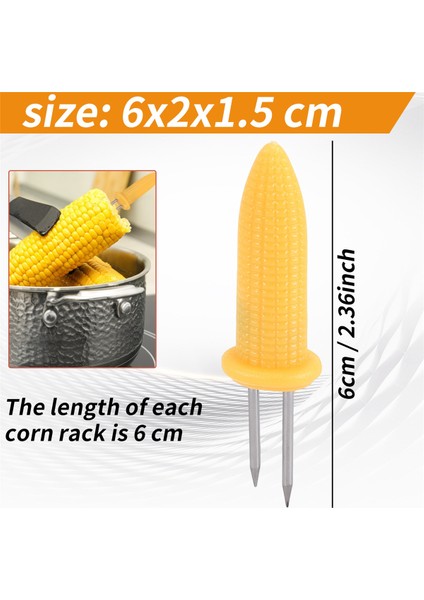 Adet Mısır Koçanı Mısır Çatalı Şişleri Silikon Saplı Paslanmaz Çelik Mısır Koçanı (Yurt Dışından) fırsatları