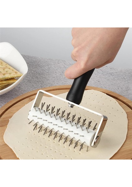 Pizza Hamuru Silindiri Paslanmaz Çelik, Pizza Iğne Delici Hamur Delme Makinesi Plastik Saplı, Yerleştirme Aleti (Yurt Dışından) modelleri