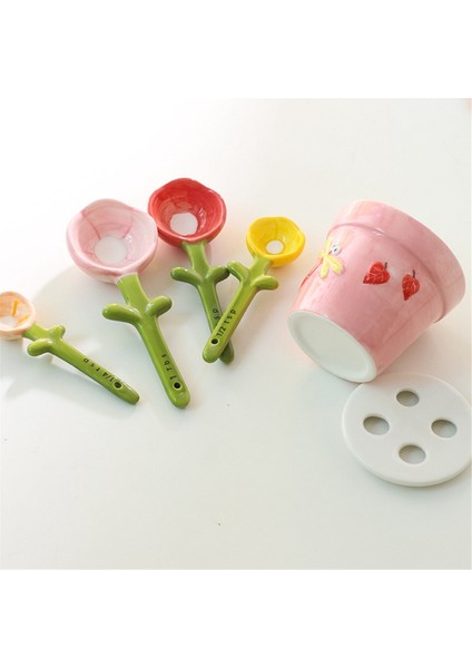 Seramik Ölçü Kaşığı Pişirme Gıda Ev Mutfak Tuz Şeker Kaşığı Tabanlı Sevimli Mutfak Gereçleri Mavi (Yurt Dışından) fiyatları