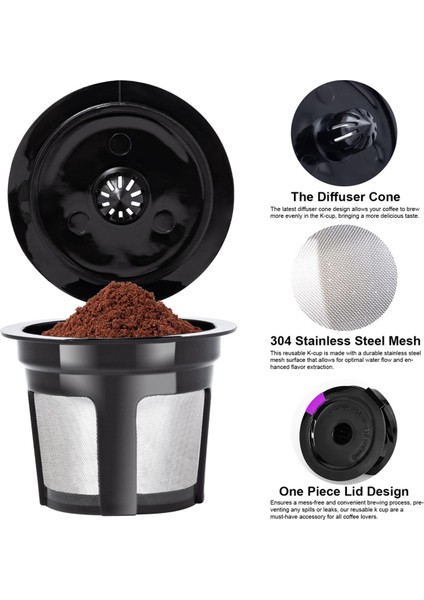 Keurig 1.0 ve 2.0 Demleyiciler Için Evrensel Uyumlu Yeniden Kullanılabilir Kahve Filtreleri ve Kahve Kapsülleri ve Yeniden Doldurulabilir Kcups Kahve Filtreleri (Yurt Dışından) modelleri