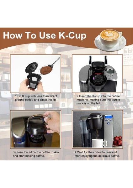 Keurig 1.0 ve 2.0 Demleyiciler Için Evrensel Uyumlu Yeniden Kullanılabilir Kahve Filtreleri ve Kahve Kapsülleri ve Yeniden Doldurulabilir Kcups Kahve Filtreleri (Yurt Dışından) fırsatları