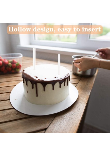 Katlı Pasta Yapımı ve Istifleme Için 50 Adet Plastik Beyaz Pasta Dübel Çubuğu (0,4 Inç Çap 12 Inç Uzunluk) (Yurt Dışından) fırsatları