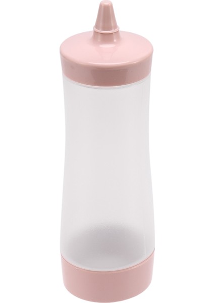 Sıkma Şişesi Mutfak Aksesuarları Sos Teknesi Plastik Sos Sirke Yağ Ketçap Sos Şişesi Baharatlık Dispenseri Pembe + Şeffaf (Yurt Dışından)