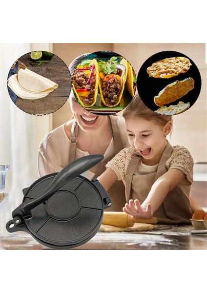 Tortilla Presi 16 cm Kendin Yap Manuel Mısır Tortillaları Presleme Makinesi Döküm Ev Yapımı Krep Mutfak Aletleri (Yurt Dışından) modelleri
