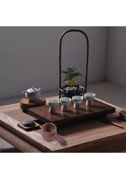 Saplı Doğal Bambu Çay Filtre Süzgeci Ahşap Renkli Bambu Çay Süzgeci Bardak Takımı Çay Aksesuarları (Yurt Dışından) fiyatları