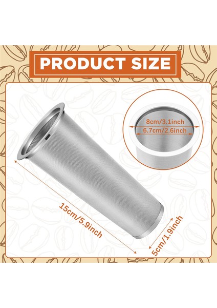 Adet Soğuk Demleme Kahve Filtresi Paslanmaz Çelik Filtre Kahve Çay Demleyici Kahve Süzgeci Mason Konserve Kavanozu Ağ Filtre (Yurt Dışından) fiyatları