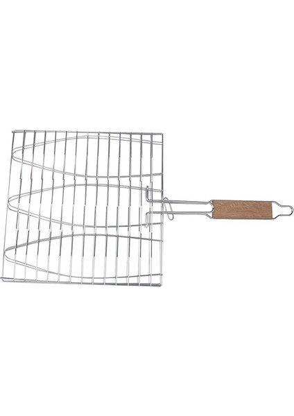 Barbekü Balık Izgara Ağı Barbekü Izgara Balık Rafı Yapışmaz Üçlü Balık Izgara Sepeti Ahşap Saplı Barbekü Aleti 1 Adet (Yurt Dışından) fırsatları