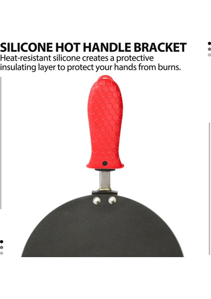 4'lü Silikon Sıcak Sap Tutucu Kapağı Dökme Demir Tava Sapı Kapağı Tencere Sapı Tutucu Kılıfı Isıya Dayanıklı - Kırmızı (Yurt Dışından) modelleri