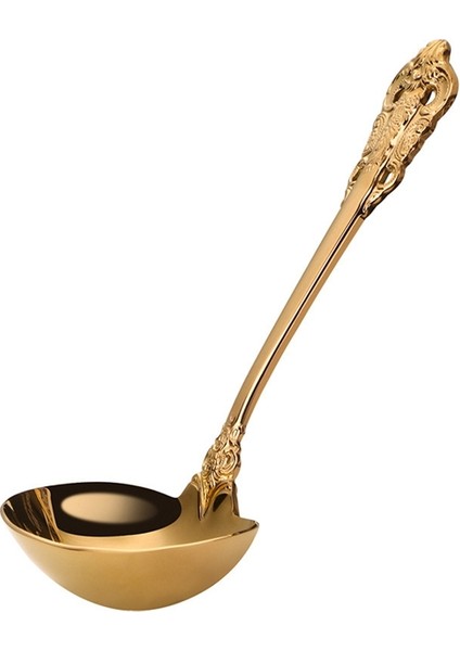 304 Paslanmaz Çelik Çorba Kepçesi Pişirme Aleti Mutfak Aksesuarları Altın Kepçe Sofra Takımları Altın Kaplama Çorba Servis Kaşığı (Yurt Dışından)