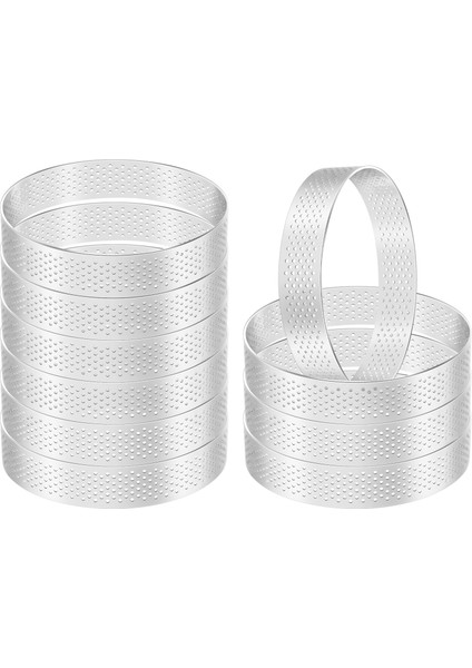 10 Adet Delikli Yuvarlak Tart Halkaları Paslanmaz Çelik Meyveli Turta Kiş Kek Mus Kalıbı Mutfak Pişirme Kalıbı 10 cm (Yurt Dışından) fiyatları