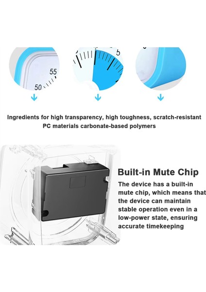 VT01 60 Dakikalık Görsel Zamanlayıcı Sessiz Geri Sayım Zaman Yöneticisi Düşmeye Dayanıklı Çalar Saat Öğrenciler Için Kendin Yap Zamanlayıcı Öğrenme Aracı (Yurt Dışından) fiyatları