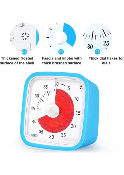 VT01 60 Dakikalık Görsel Zamanlayıcı Sessiz Geri Sayım Zaman Yöneticisi Düşmeye Dayanıklı Çalar Saat Öğrenciler Için Kendin Yap Zamanlayıcı Öğrenme Aracı (Yurt Dışından) fırsatları