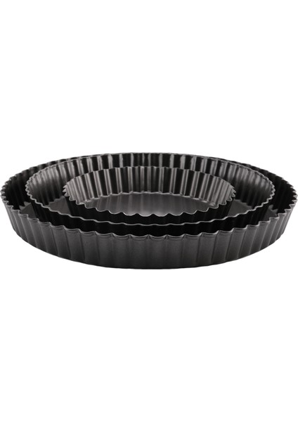 Turta Kalıbı, Yapışmaz Turta Kalıbı, Yuvarlak Kiş Tart Tepsisi, Çıkarılabilir Tabanlı Pizza Tabağı, Fırın Kapları (14/20/24 Cm) (Yurt Dışından)