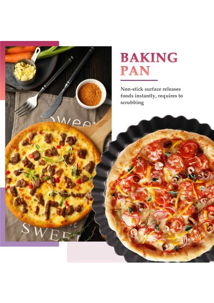 Turta Kalıbı, Yapışmaz Turta Kalıbı, Yuvarlak Kiş Tart Tepsisi, Çıkarılabilir Tabanlı Pizza Tabağı, Fırın Kapları (14/20/24 Cm) (Yurt Dışından) modelleri