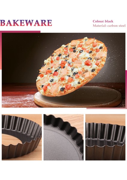Turta Kalıbı, Yapışmaz Turta Kalıbı, Yuvarlak Kiş Tart Tepsisi, Çıkarılabilir Tabanlı Pizza Tabağı, Fırın Kapları (14/20/24 Cm) (Yurt Dışından) indirimleri
