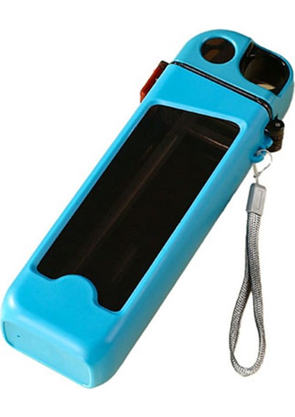 350 ml Spor Su Bardağı Kare Şekilli Öğrenci Plastik Su Şişesi Fitness Bardağı Pipetli Su Isıtıcısı Açık Hava Spor Su Şişesi, D (Yurt Dışından)