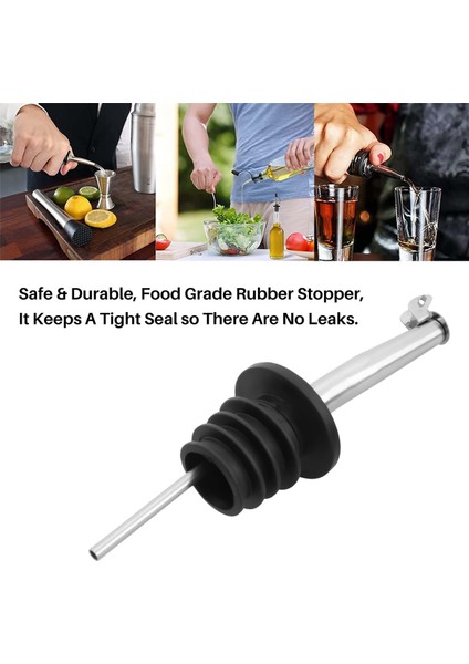 10'lu Paket Paslanmaz Çelik Şarap Dökücüler Şarap, Likör, Zeytinyağı, Kahve, Şurup, Sirke Şişeleri Için Likör Dökme Ağızları Seti (Yurt Dışından) fırsatları