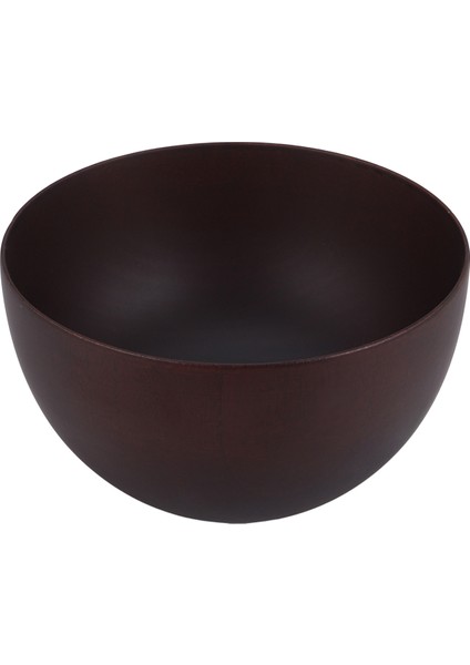 Japon Tarzı Ahşap Kaseler, Salata, Erişte, Meyve ve Tahıl Ahşap Kase Sofra Takımı, Kırmızı-Kahverengi (Yurt Dışından)