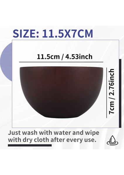 Japon Tarzı Ahşap Kaseler, Salata, Erişte, Meyve ve Tahıl Ahşap Kase Sofra Takımı, Kırmızı-Kahverengi (Yurt Dışından) fırsatları