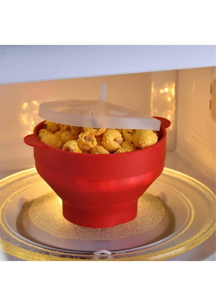 Kapaklı Katlanabilir Silikon Patlamış Mısır Kasesi, Yeniden Kullanılabilir, Fırına Uygun, Ev Eğlencesi Için Ideal Silikon Patlamış Mısır Patlatıcısı (Yurt Dışından) modelleri