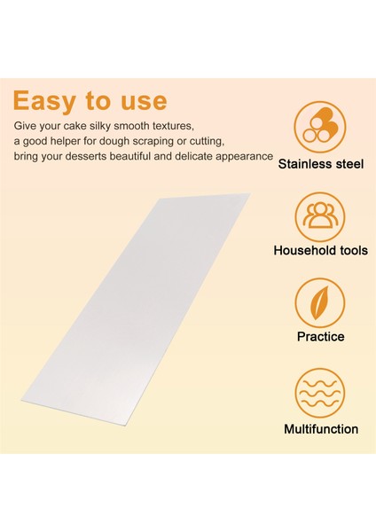 10 Inç Paslanmaz Çelik Pasta Kazıyıcı Büyük Kenar Çizgili Kenar Düzleştirici Kazıyıcı Pasta Dekorasyon Tarağı Pasta Kazıyıcı (Yurt Dışından) fırsatları