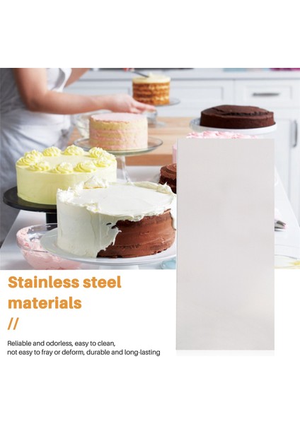 10 Inç Paslanmaz Çelik Pasta Kazıyıcı Büyük Kenar Çizgili Kenar Düzleştirici Kazıyıcı Pasta Dekorasyon Tarağı Pasta Kazıyıcı (Yurt Dışından) indirimleri