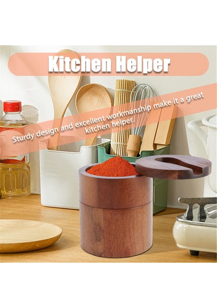 Ahşap Tuzluk, 2 Katlı Baharat Kabı, Tuz, Baharat, Ot Veya Favori Soslarınızı Saklamak Için Küçük Ahşap Kutu (Yurt Dışından) fırsatları