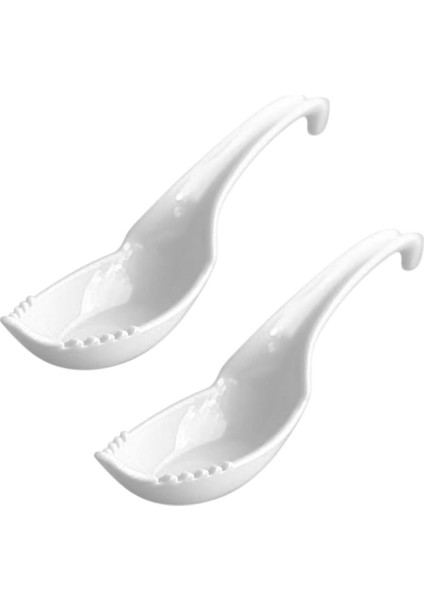 Ramen Terminator, 2'si 1 Arada Ramen Erişte Çorba Kaşığı ve Çatalı, Ramen Dominator, Erişte Kapıcısı (Beyaz, 2 Adet) (Yurt Dışından)