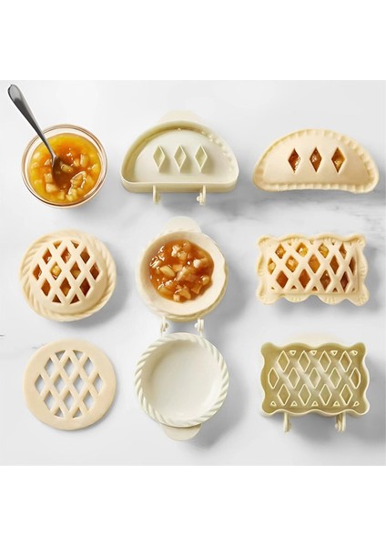 Parça El Turta Kalıpları Seti Hamur Pres Kalıp Araçları Cadılar Bayramı Noel Mini Turta Kalıbı Pişirme Turta Kalıpları Balkabakları Elmalar (Yurt Dışından) fiyatları