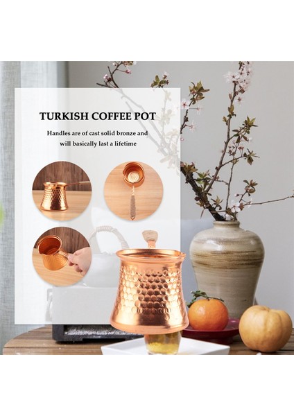 Türk Kahvesi Cezvesi Kahve Makinesi Moka Pot 3 Kişilik 200 ml Bakır El Yapımı Yüksek Kaliteli Dekoratif Hediye Aksesuarı (Yurt Dışından) fırsatları