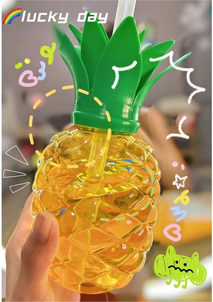 Plastik Ananas Bardağı, Pipetli Bardak, Luau Doğum Günü Partisi Dekorasyonu, Yaz Plajı Içme Bardağı (Yurt Dışından) fırsatları