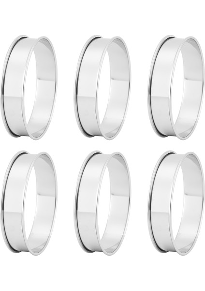 6'lı Paket 4 Inç Çift Açılmış Ingiliz Muffin Halkaları, Paslanmaz Çelik Crumpet Halkaları, Tart Halkaları, Yuvarlak (Yurt Dışından) fiyatları