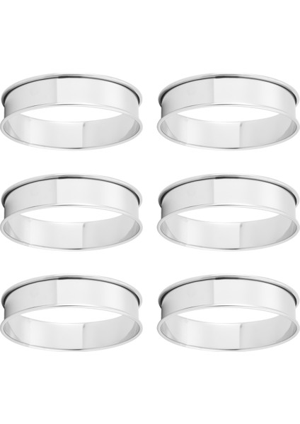 6'lı Paket 4 Inç Çift Açılmış Ingiliz Muffin Halkaları, Paslanmaz Çelik Crumpet Halkaları, Tart Halkaları, Yuvarlak (Yurt Dışından) modelleri