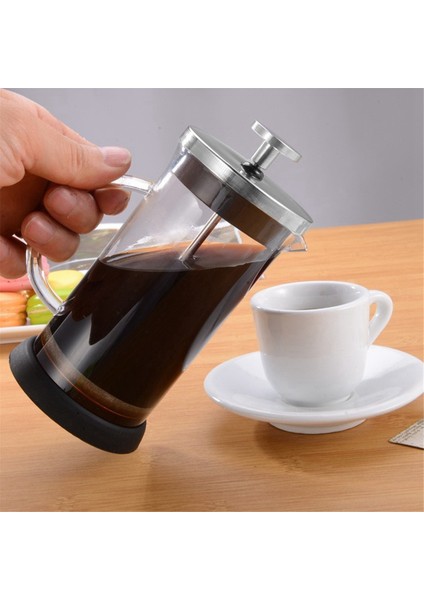 French Press Kahve Makineleri Paslanmaz Çelik Cam Kahve Makinesi Çok Fonksiyonlu El Delme Makinesi Kahve Aksesuarları 350ML (Yurt Dışından) fiyatları