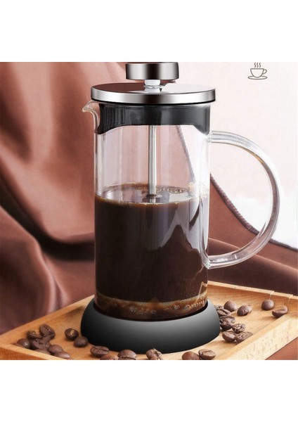 French Press Kahve Makineleri Paslanmaz Çelik Cam Kahve Makinesi Çok Fonksiyonlu El Delme Makinesi Kahve Aksesuarları 350ML (Yurt Dışından) indirimleri