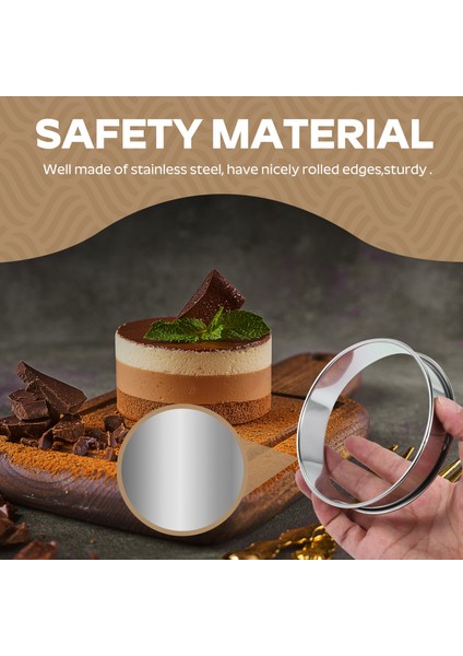 Adet 4.1 Inç Muffin Tart Halkası Çift Tart Halkası Paslanmaz Çelik Yuvarlak Halka Kalıbı Ev Yemekleri ve Fırıncılık Aletleri Için (Yurt Dışından) indirimleri