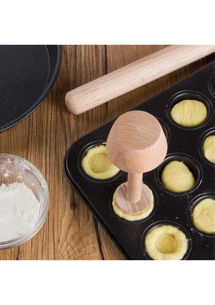 Mutfak Aletleri Ahşap Yumurta Tart Itici Çift Taraflı Tart Bastırıcı Hamur Itici Ahşap Yumurta Tart Kalıbı (Yurt Dışından) modelleri