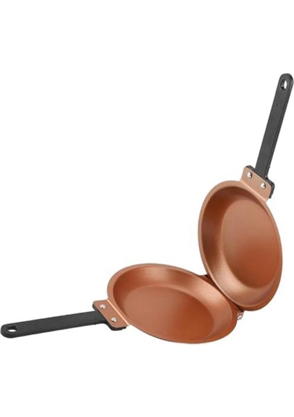 Kek Tavası Meksika Katlanır Tava Yapışmaz Kızartma Tavası Çift Taraflı Kahvaltı Katlanır Kızartma Tavası Altın (Yurt Dışından)